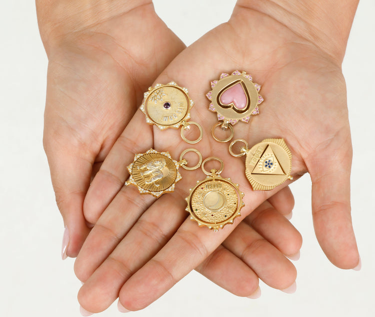 Chakra-aligned gemstone earrings from the La Fortuna Collection for positive energy.