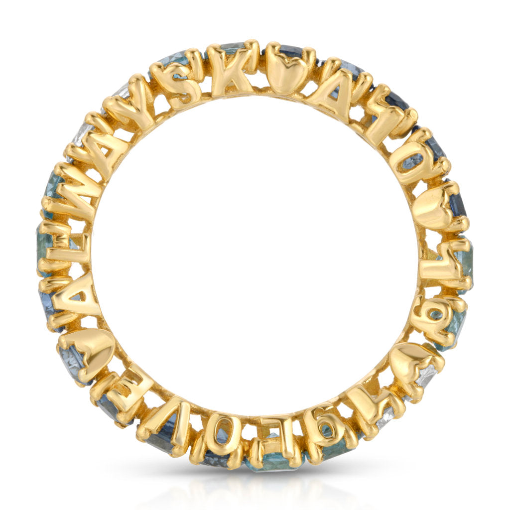 Personalized Customizable Hide and Seek Baguette Eternity Band