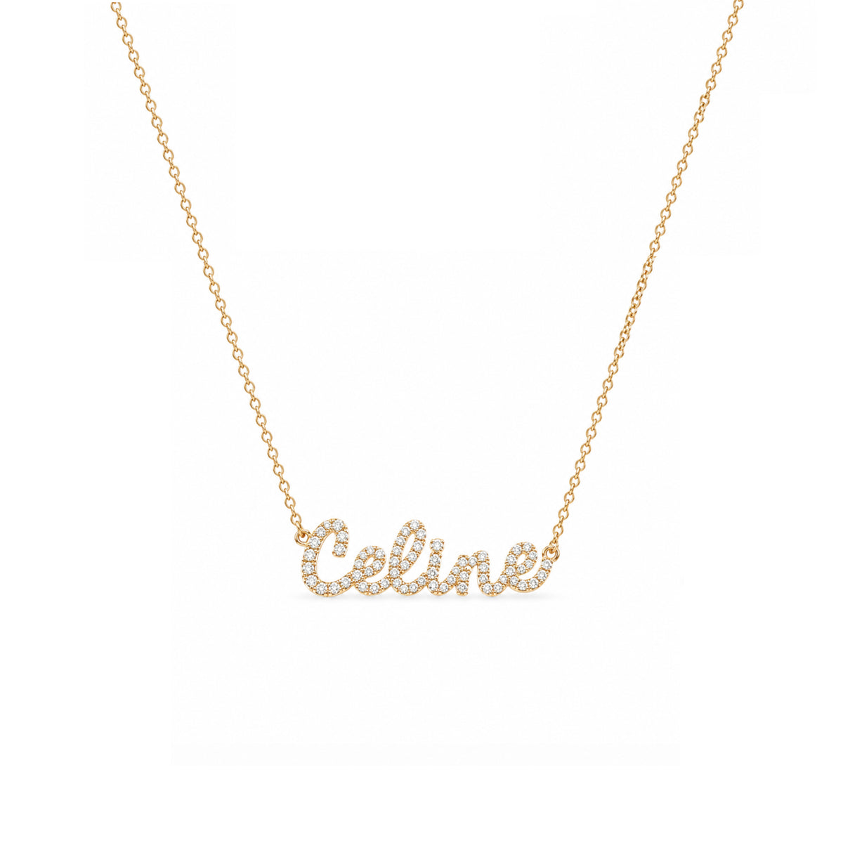 Tiny Treasures Diamond Name Necklace