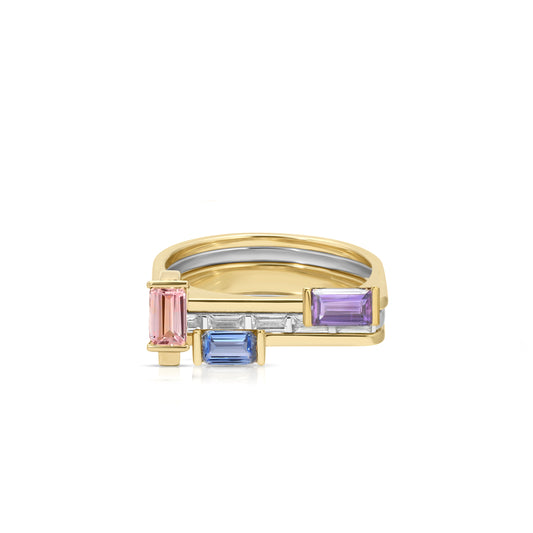Baguette LNQD 3 stack Rings