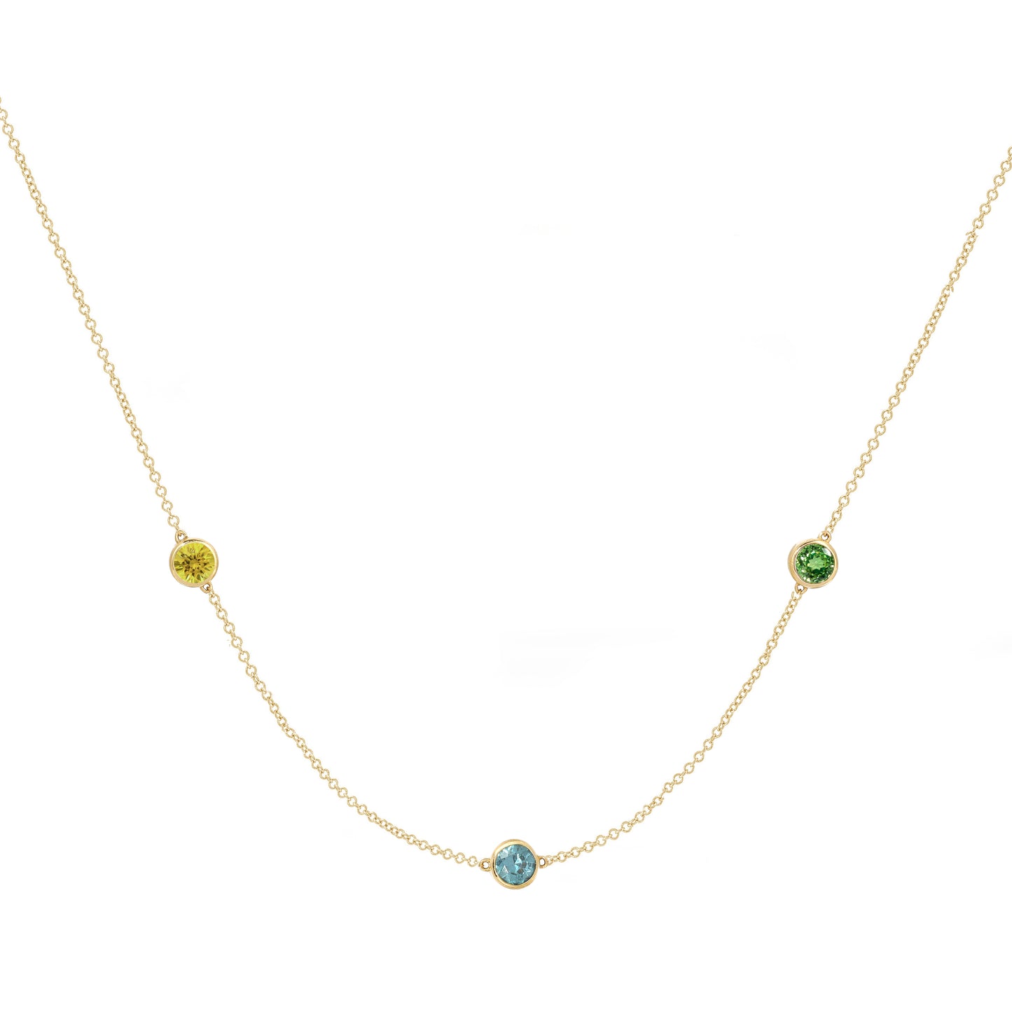 Peekaboo round necklace