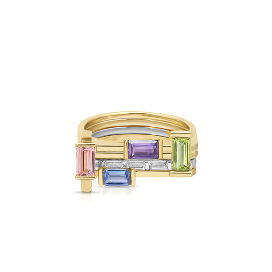Baguette LNQD 4 stack Rings