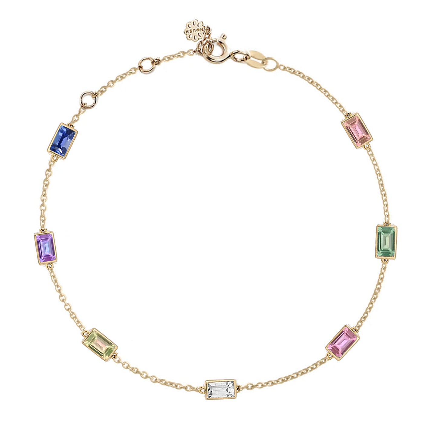 Peekaboo baguette bracelet