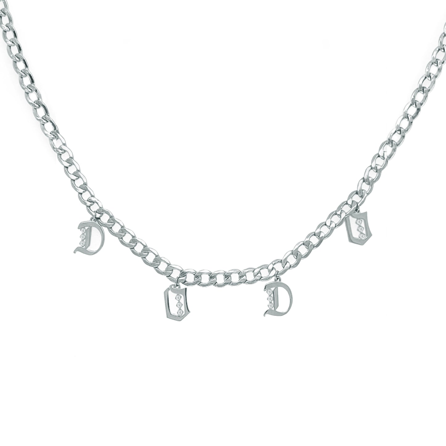 Gothic Initial Necklace