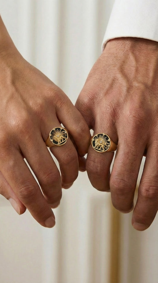 Unisex Shir-O-Khorshid signet ring