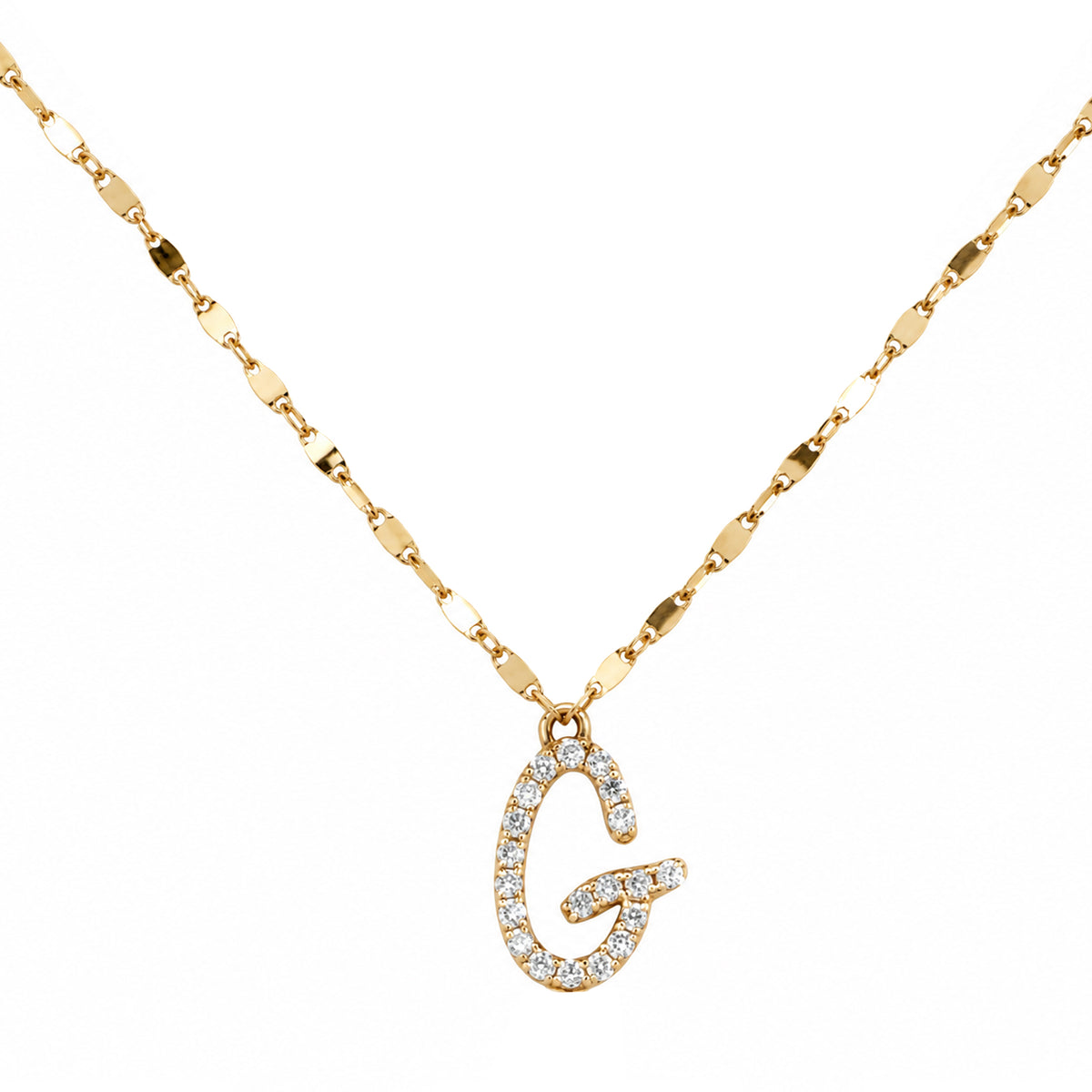 Mirror chain G necklace