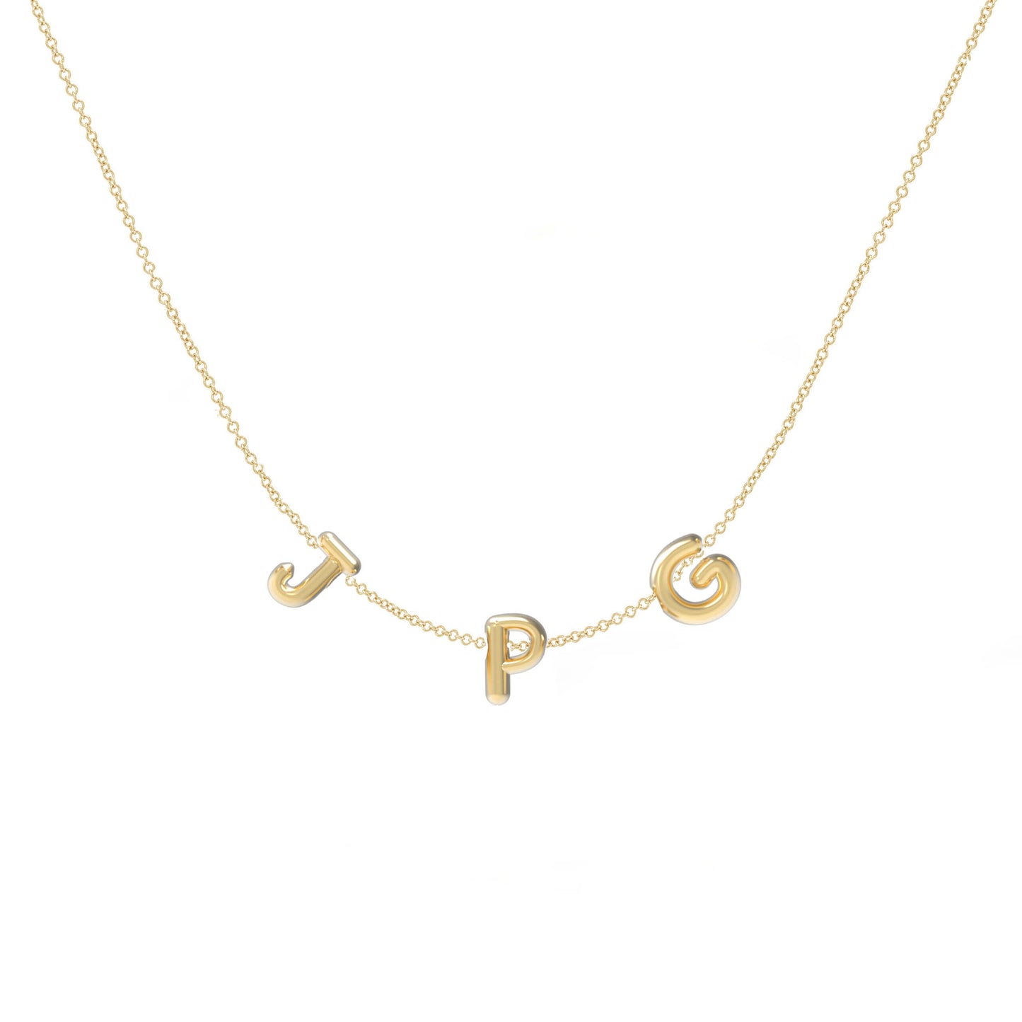 3D bubble sliding Name Necklace