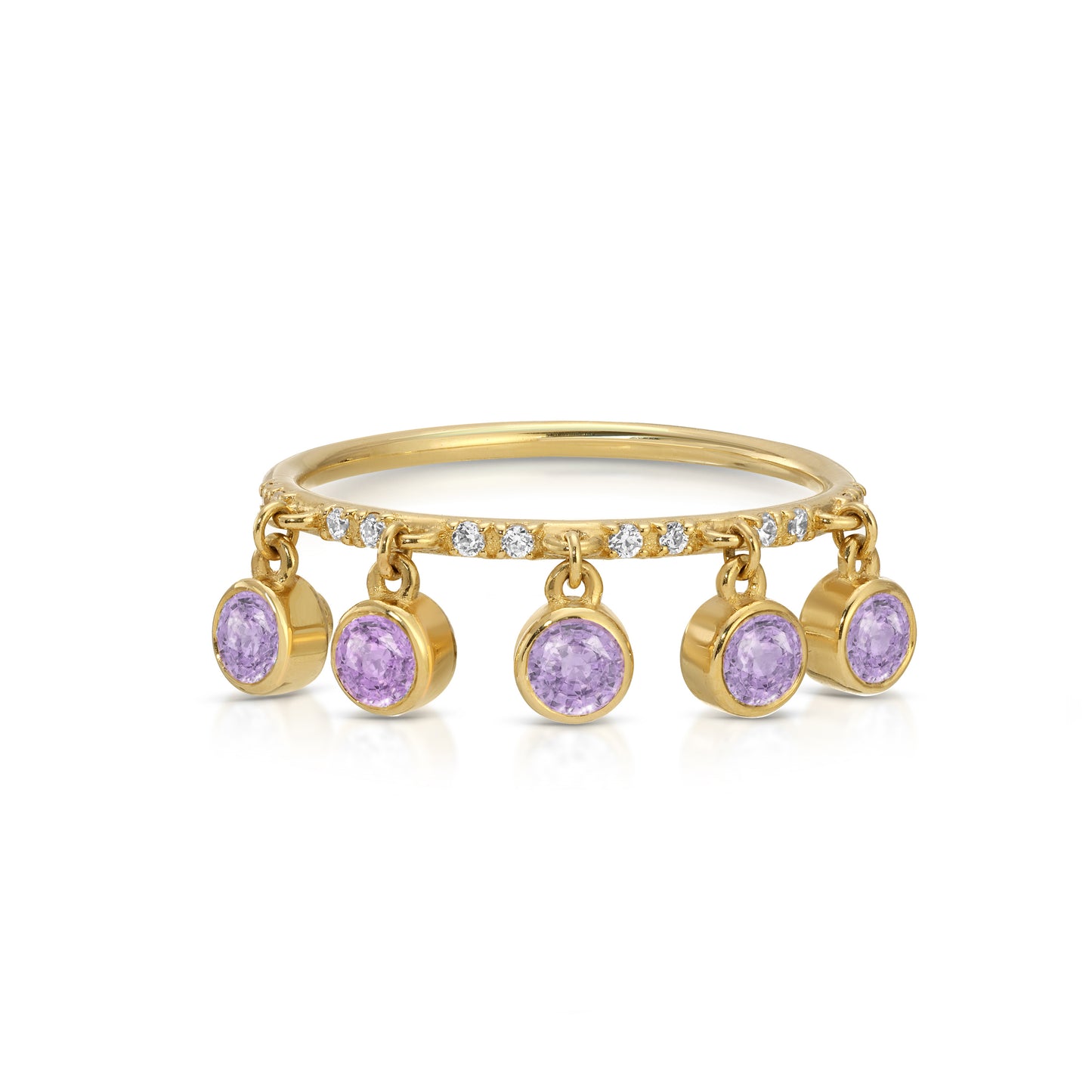 Peekaboo Diamond drop ring