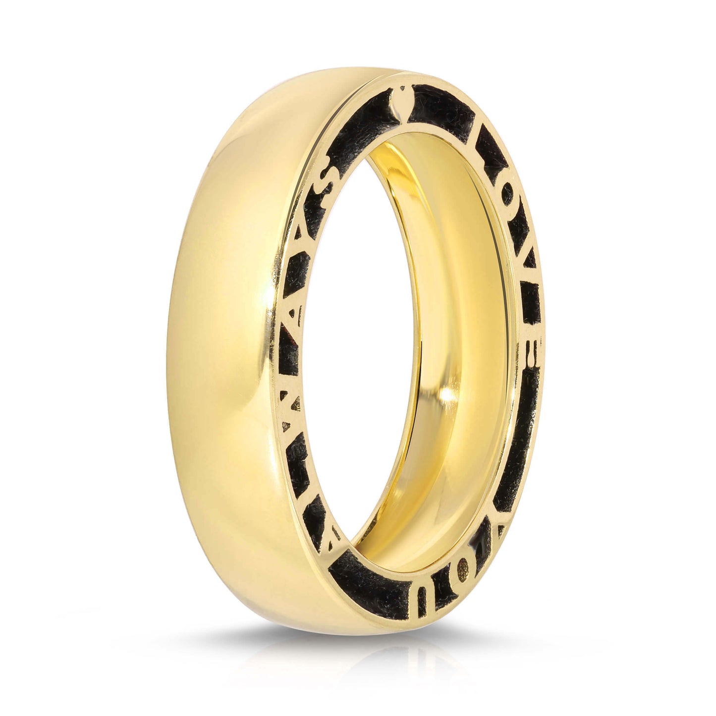 Personalized Hide and Seek Medium Gold Band