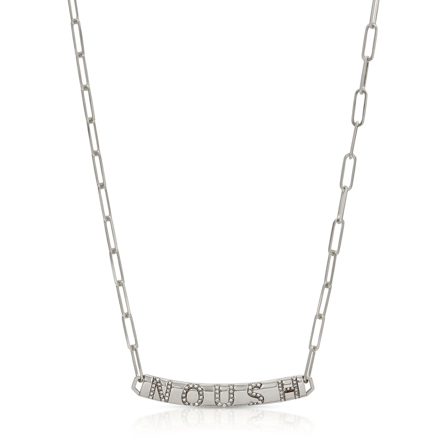 Hide and Seek Thick Bar Name Necklace