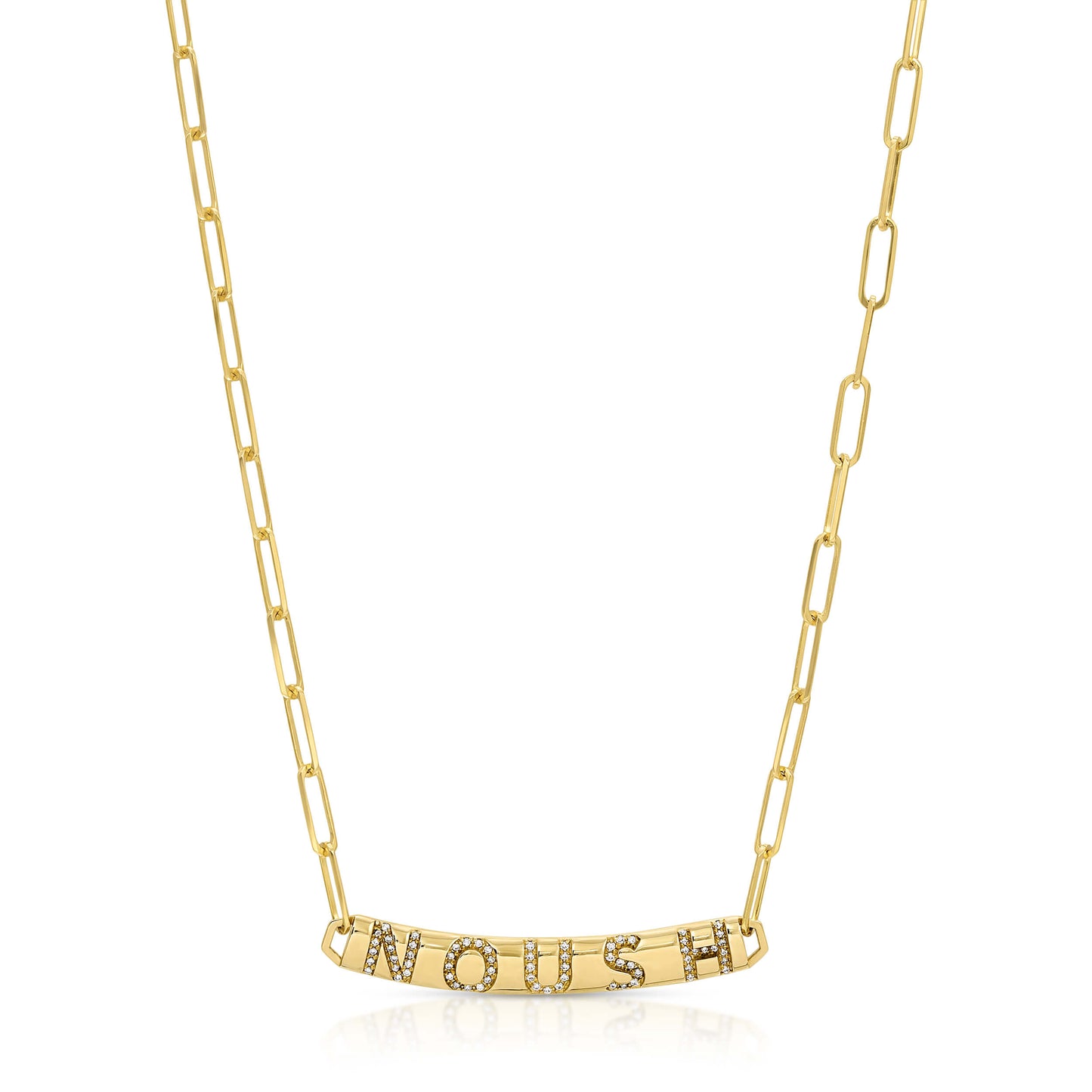 Hide and Seek Thick Bar Name Necklace