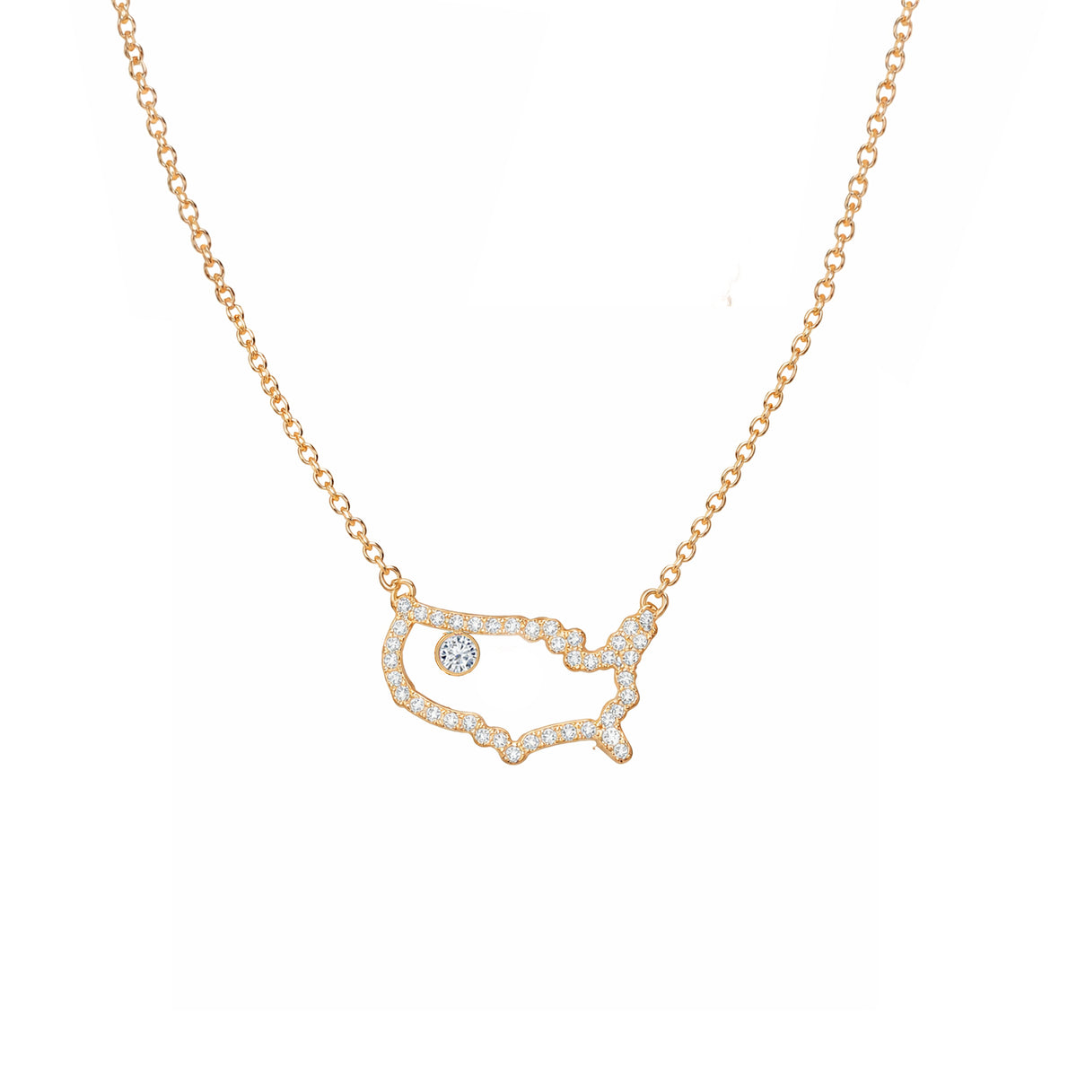 USA Map Necklace
