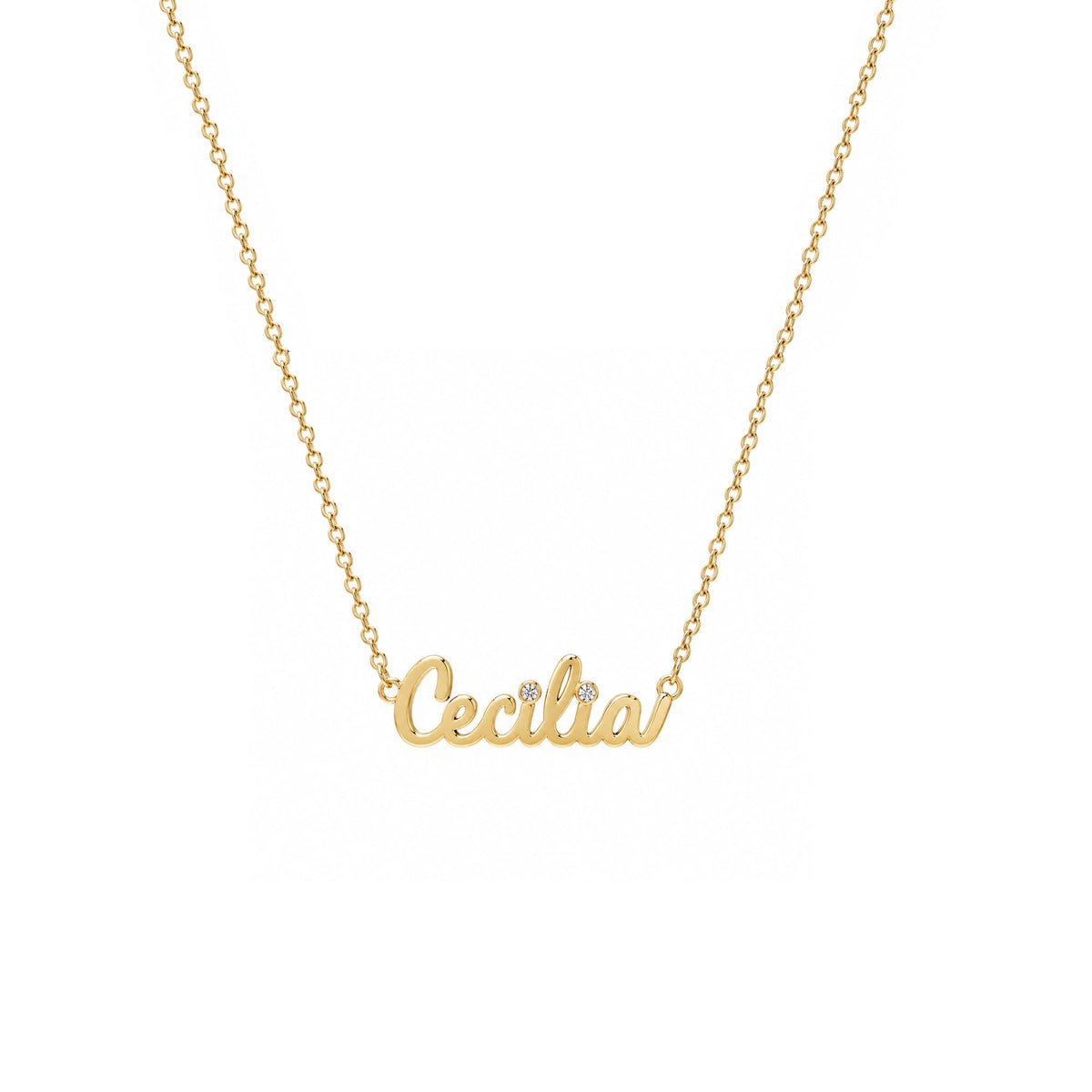 Tiny Treasure Name Necklace. Noush Exclusive