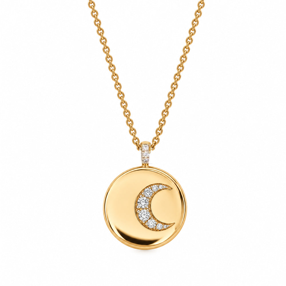 Co-exist -Moon on gold disk