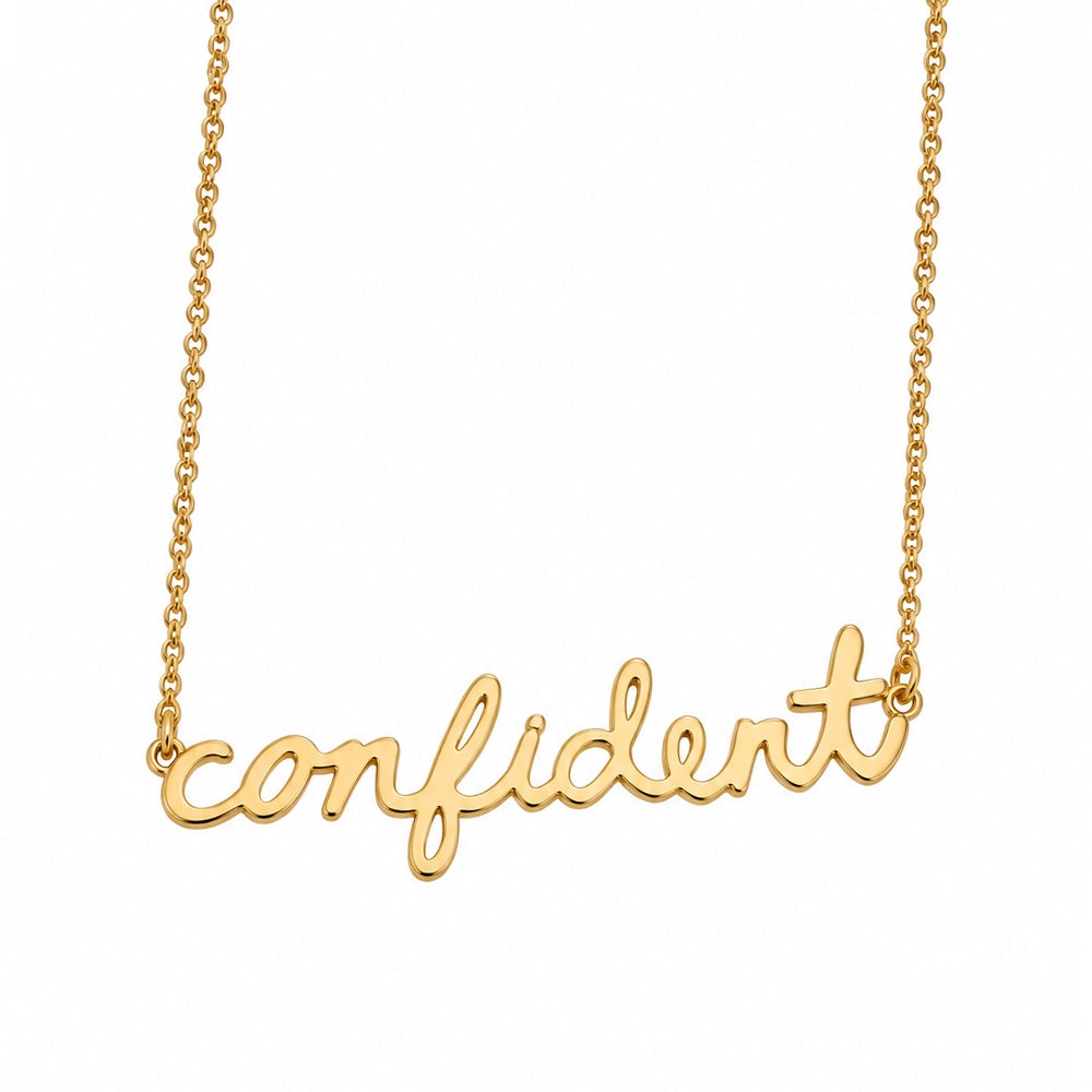 Confident handscript necklace