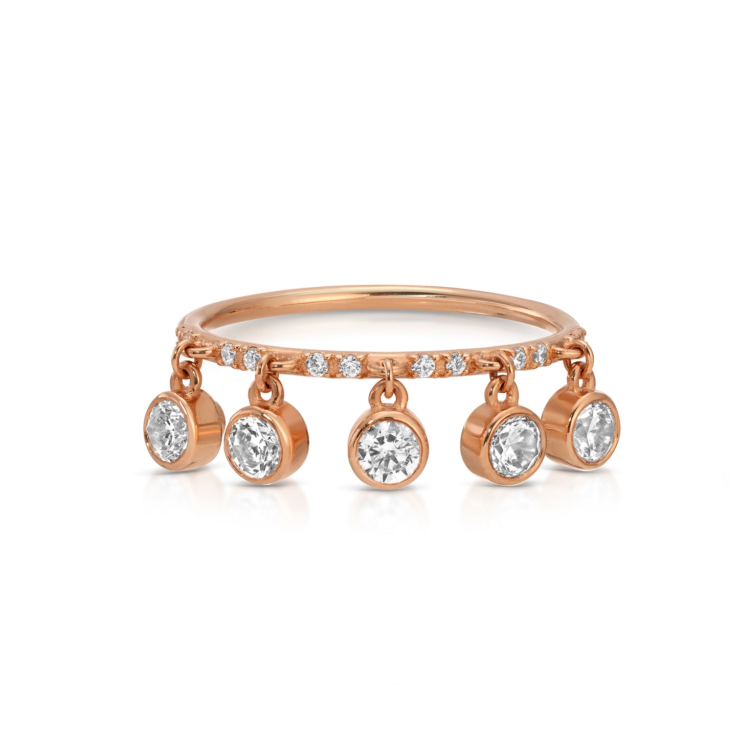 Peekaboo Diamond drop ring