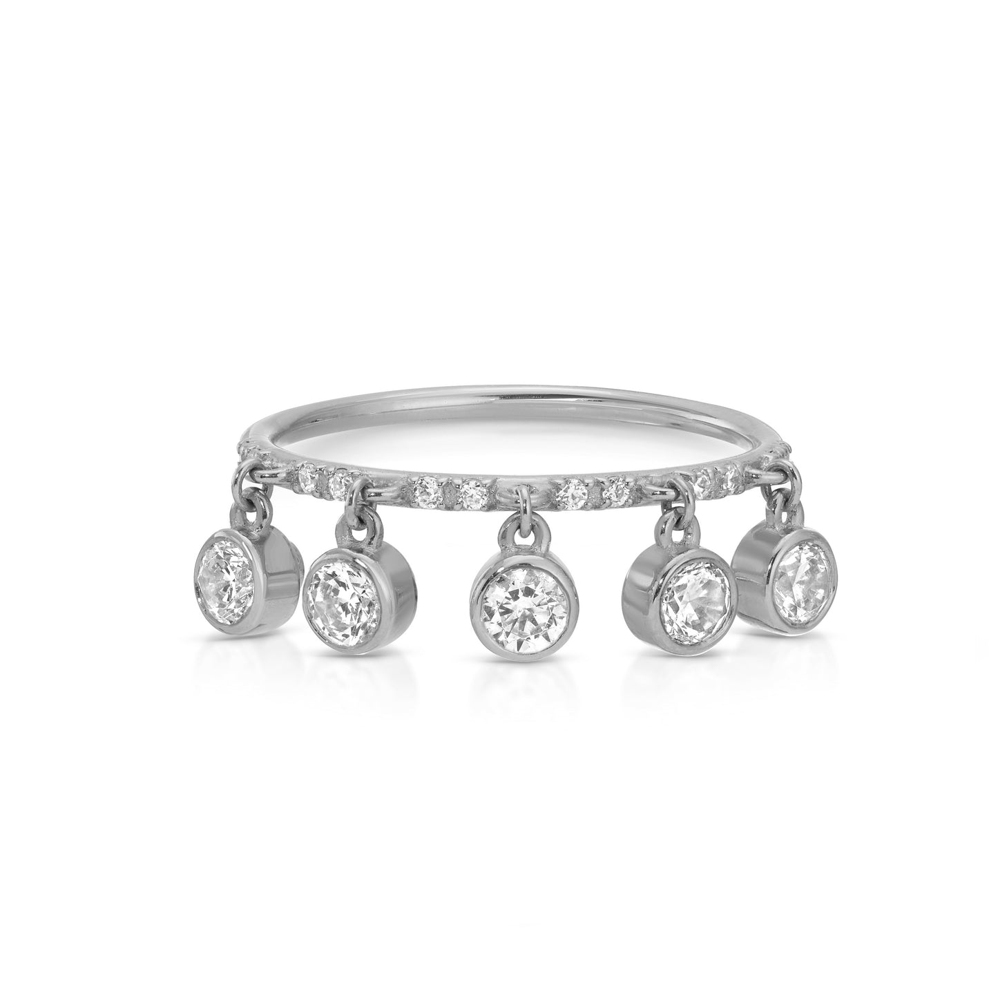 Peekaboo Diamond drop ring