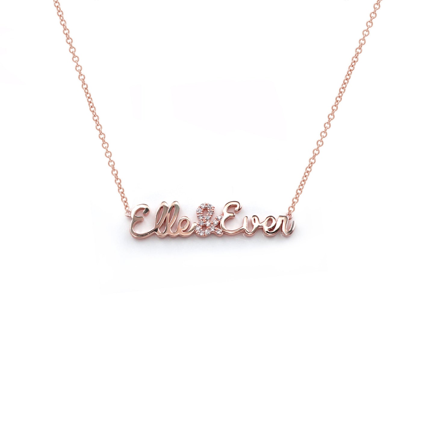 Tiny Treasure Double Name Necklace Gold