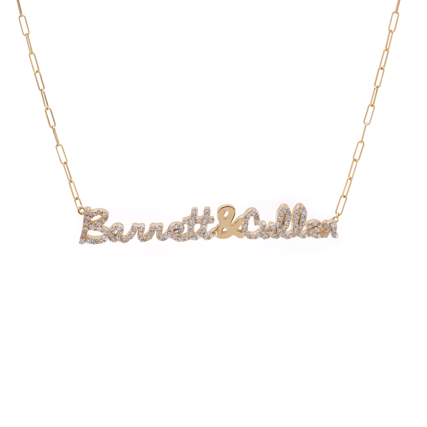Tiny Treasure Double Name Necklace Gold