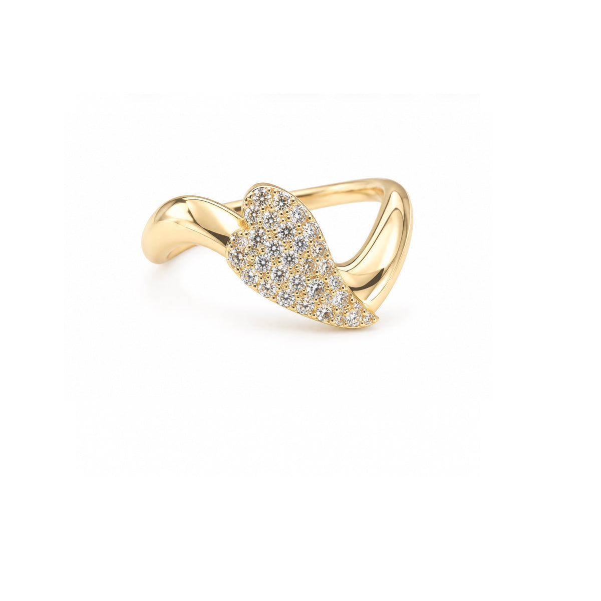 Heart wave ring ready to ship