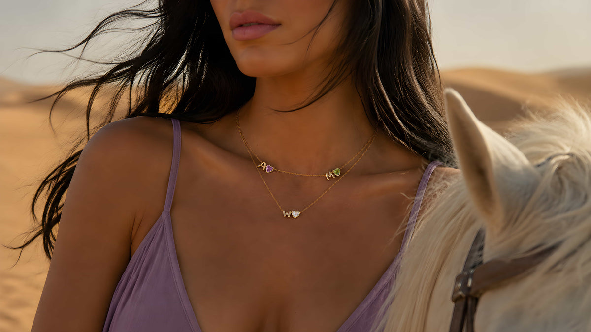 Initials & Gemstones