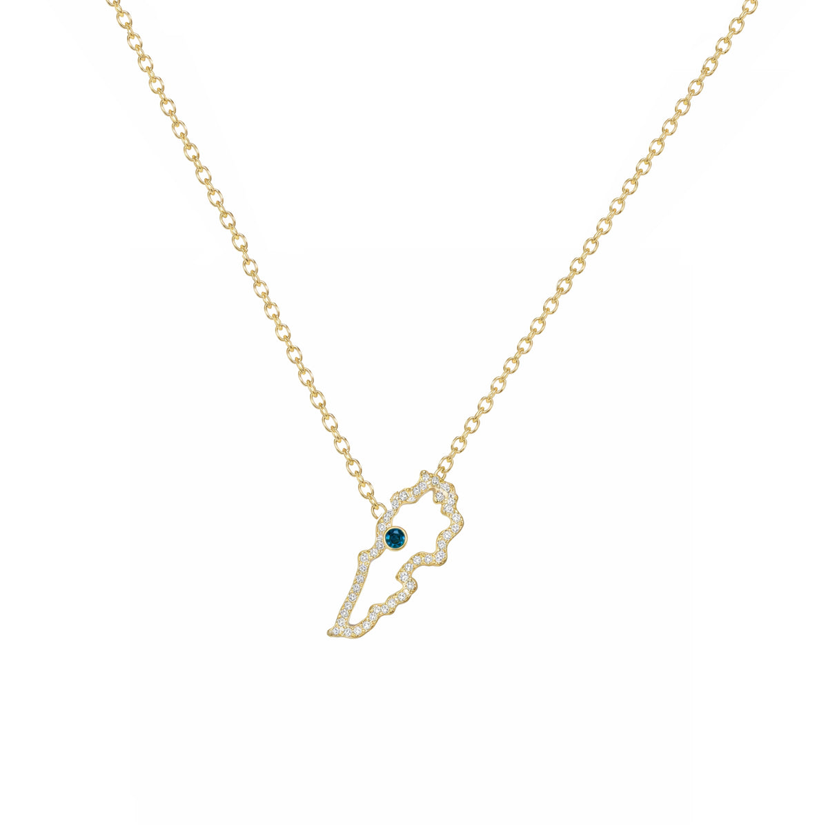 Lebanon Map Necklace