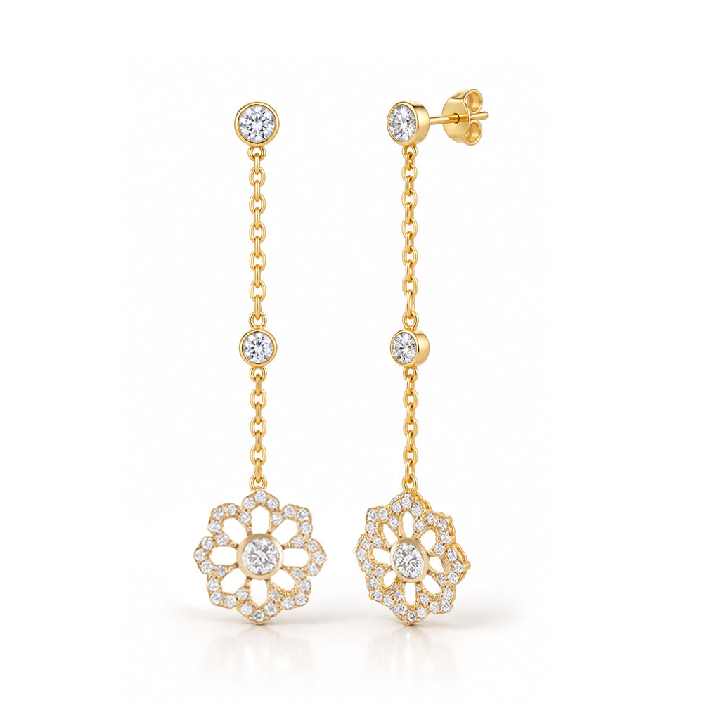 Noush Flower drop earrings