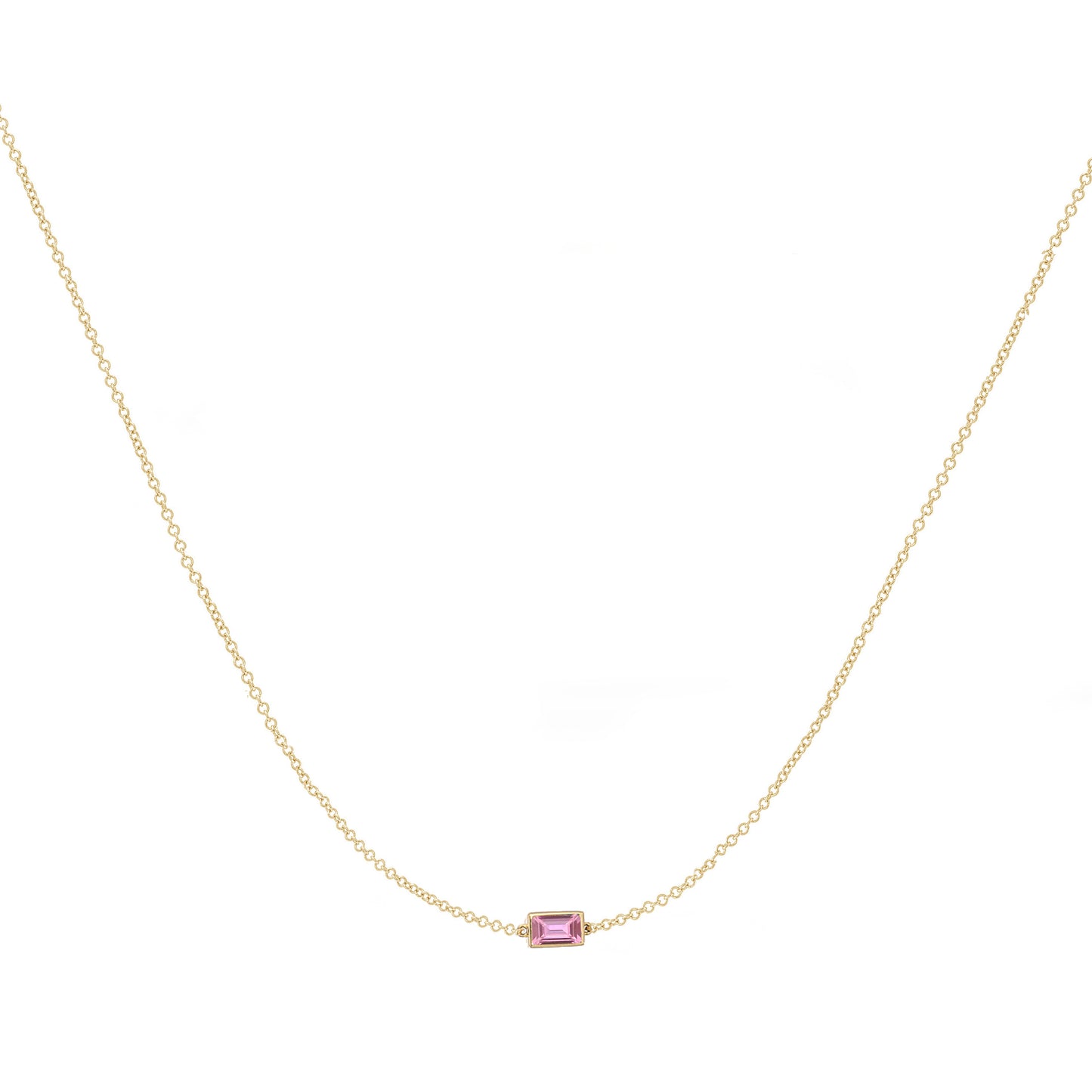 Peekaboo baguette necklace