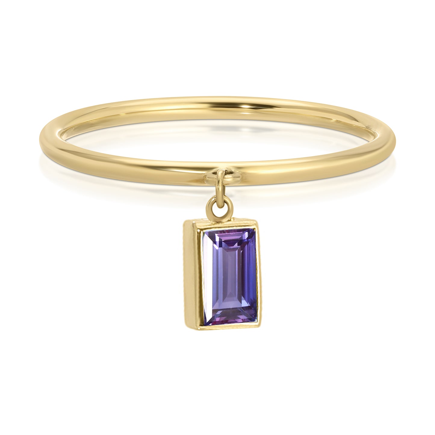 Peekaboo baguette Gold ring