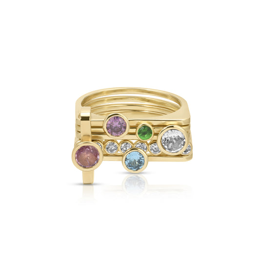 Round LNQD 5 Stack Rings