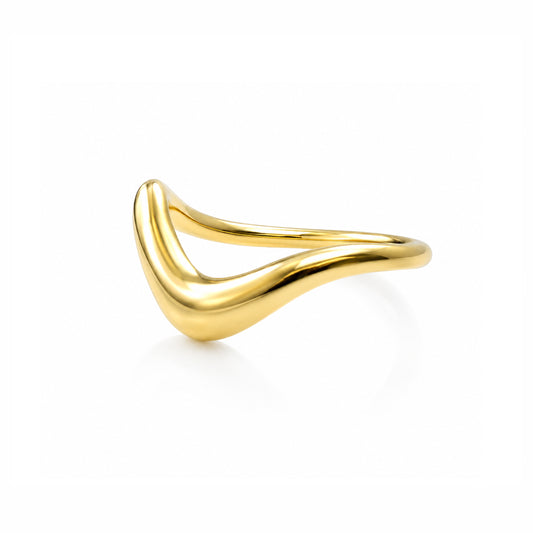 Wave ring Solid gold