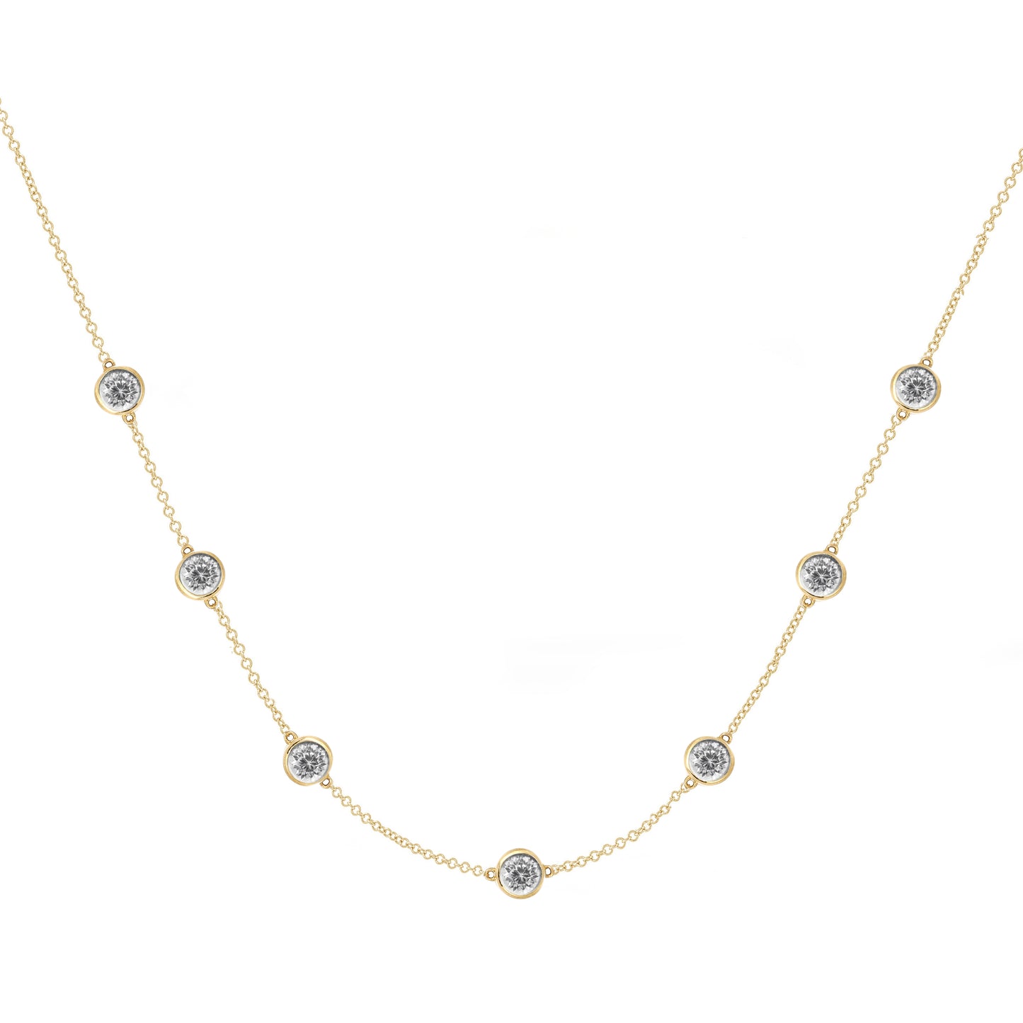 Peekaboo round necklace