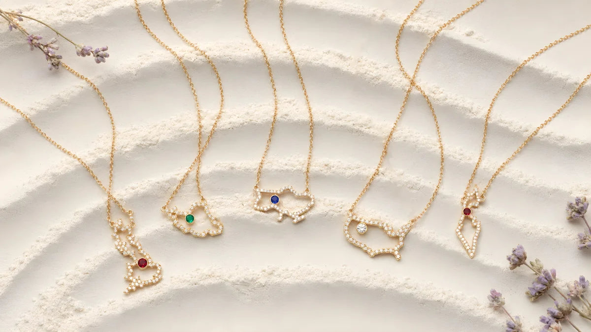The Map Necklaces