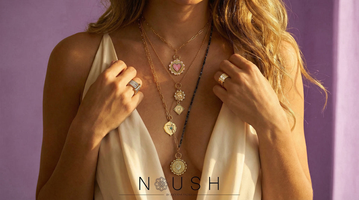 Chakra-aligned gemstone earrings from the La Fortuna Collection for positive energy.