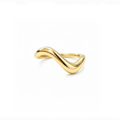 Wave ring Solid gold