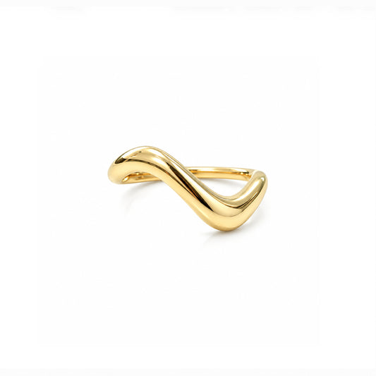 Wave ring Solid gold