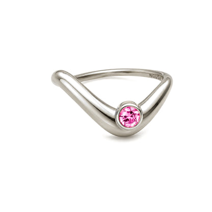 Birthstone wave ring