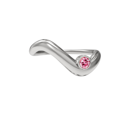 Birthstone wave ring