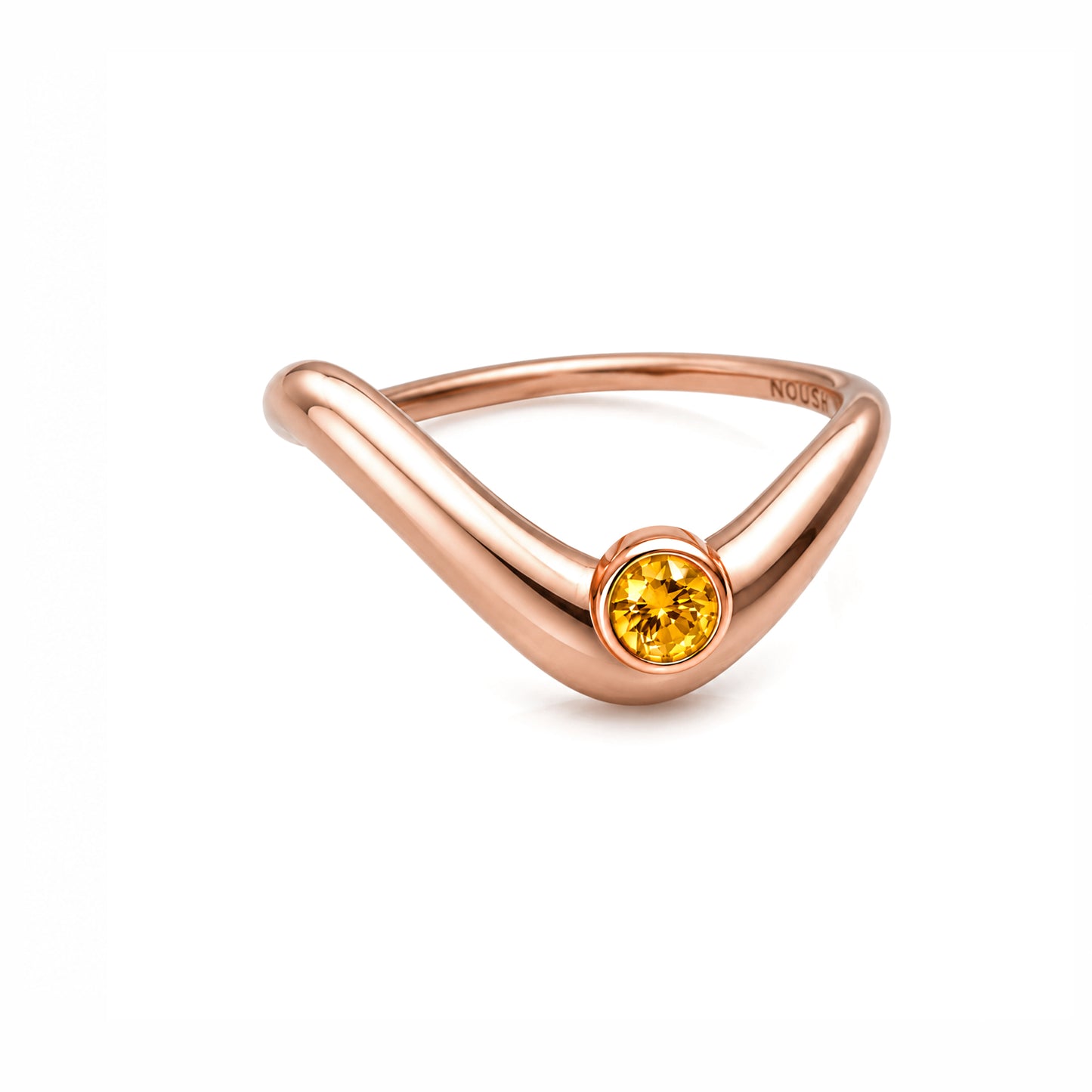 Birthstone wave ring
