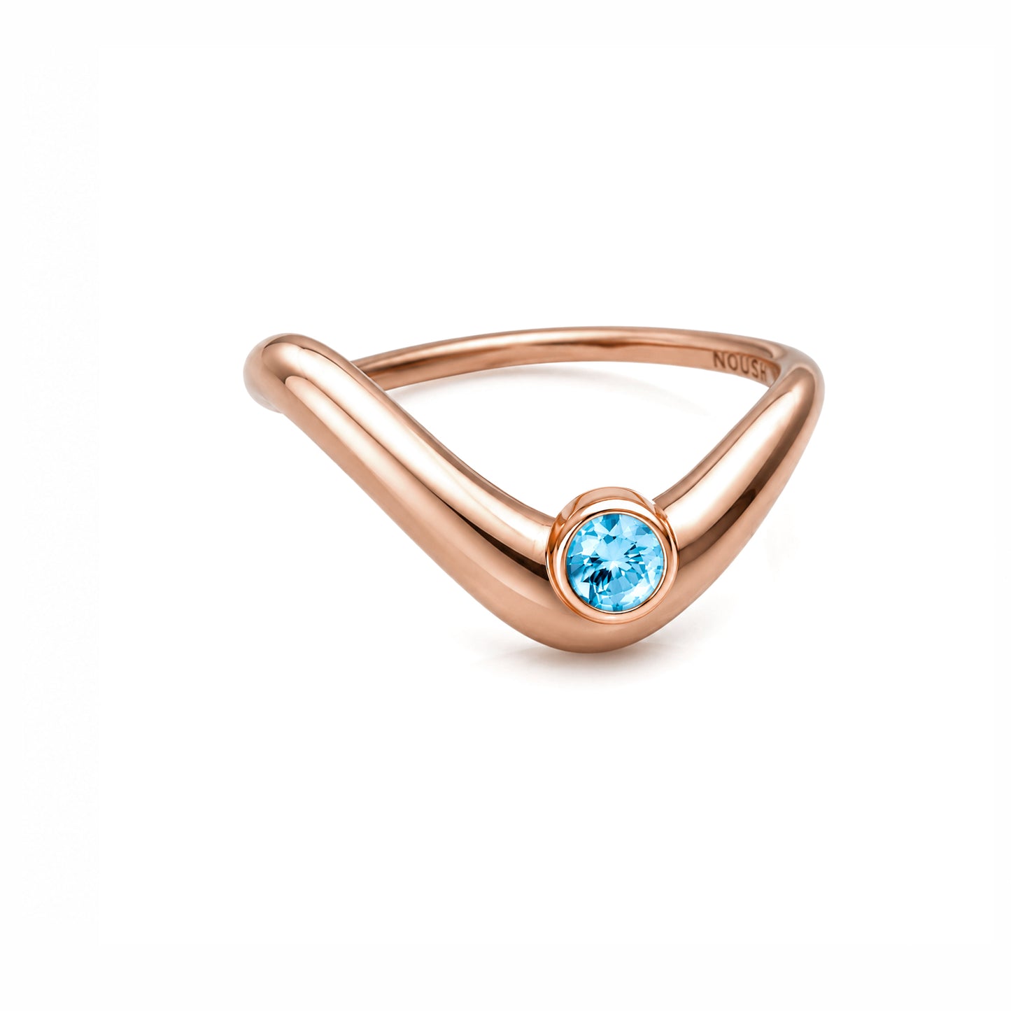 Birthstone wave ring