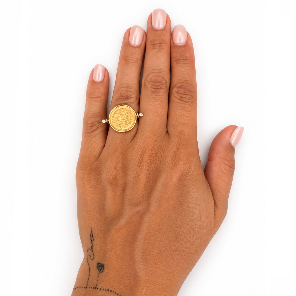 1/4 Pahlavi Convertible Coin Ring & Pendant