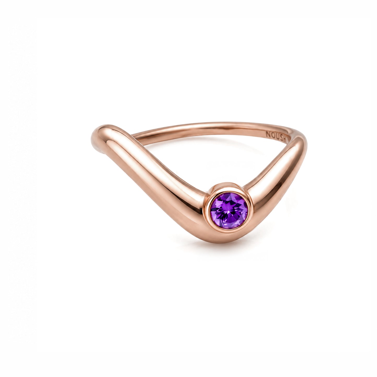 Birthstone wave ring