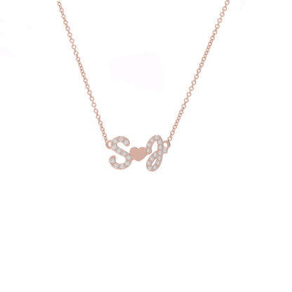 Tiny Treasure Love Initial necklace