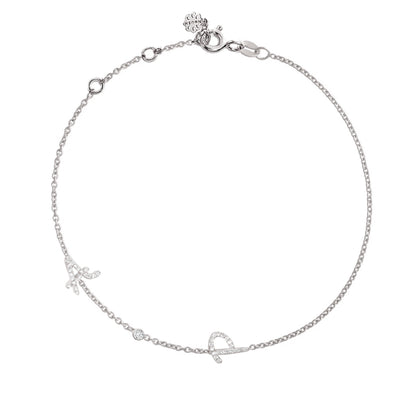 Tiny Treasure Multi Initial Diamond Bracelet