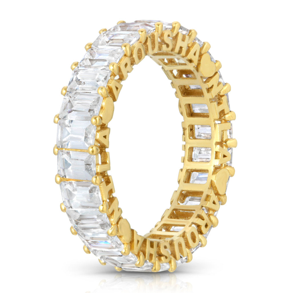 Personalized Customizable Hide and Seek Baguette Eternity Band