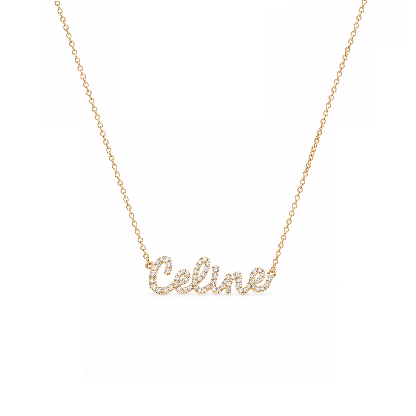 Tiny Treasures Diamond Name Necklace
