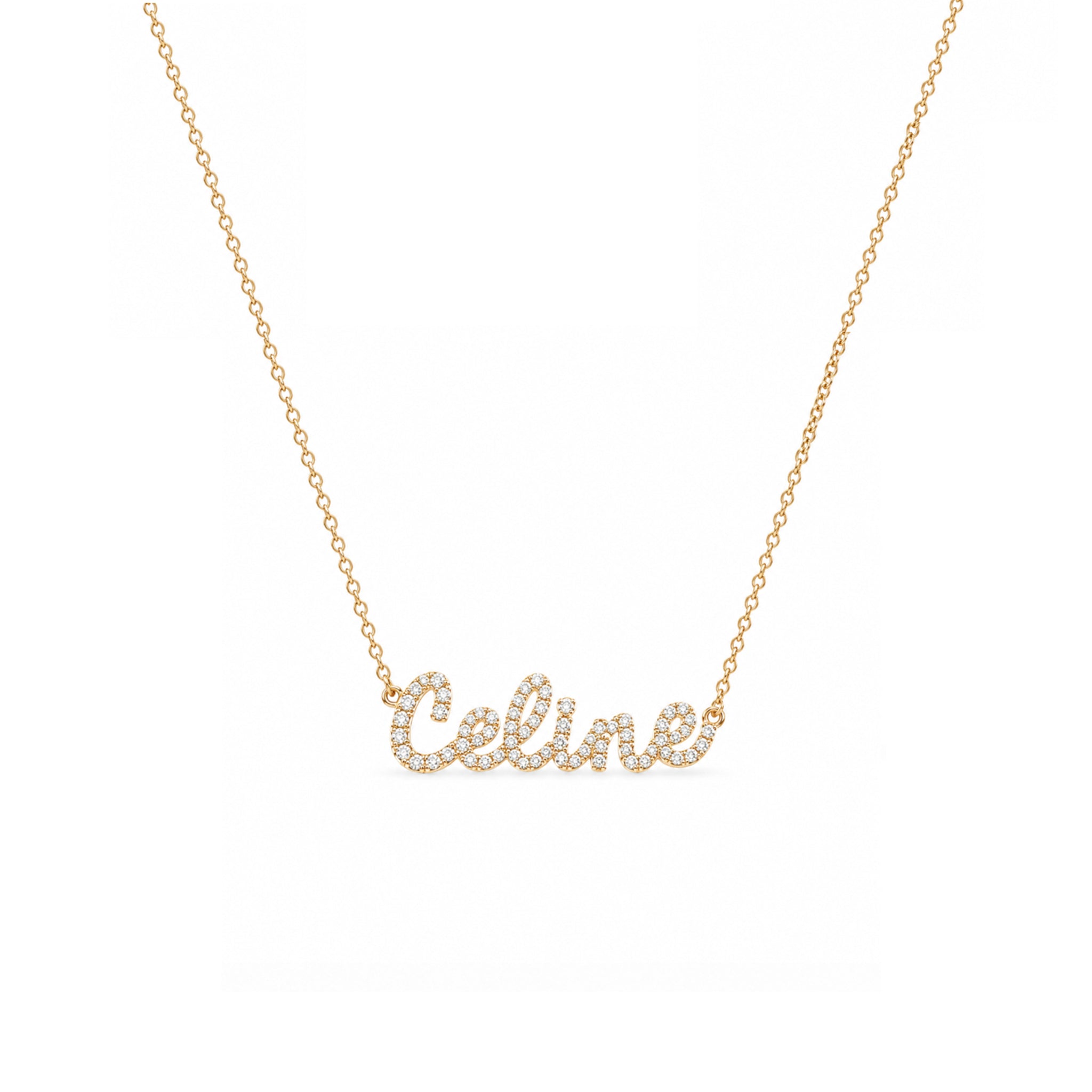 Tiny Treasures Diamond Name Necklace