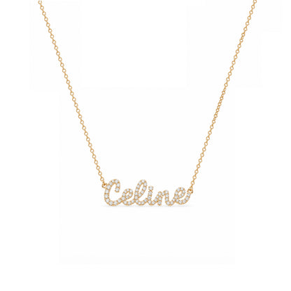 Tiny Treasures Diamond Name Necklace