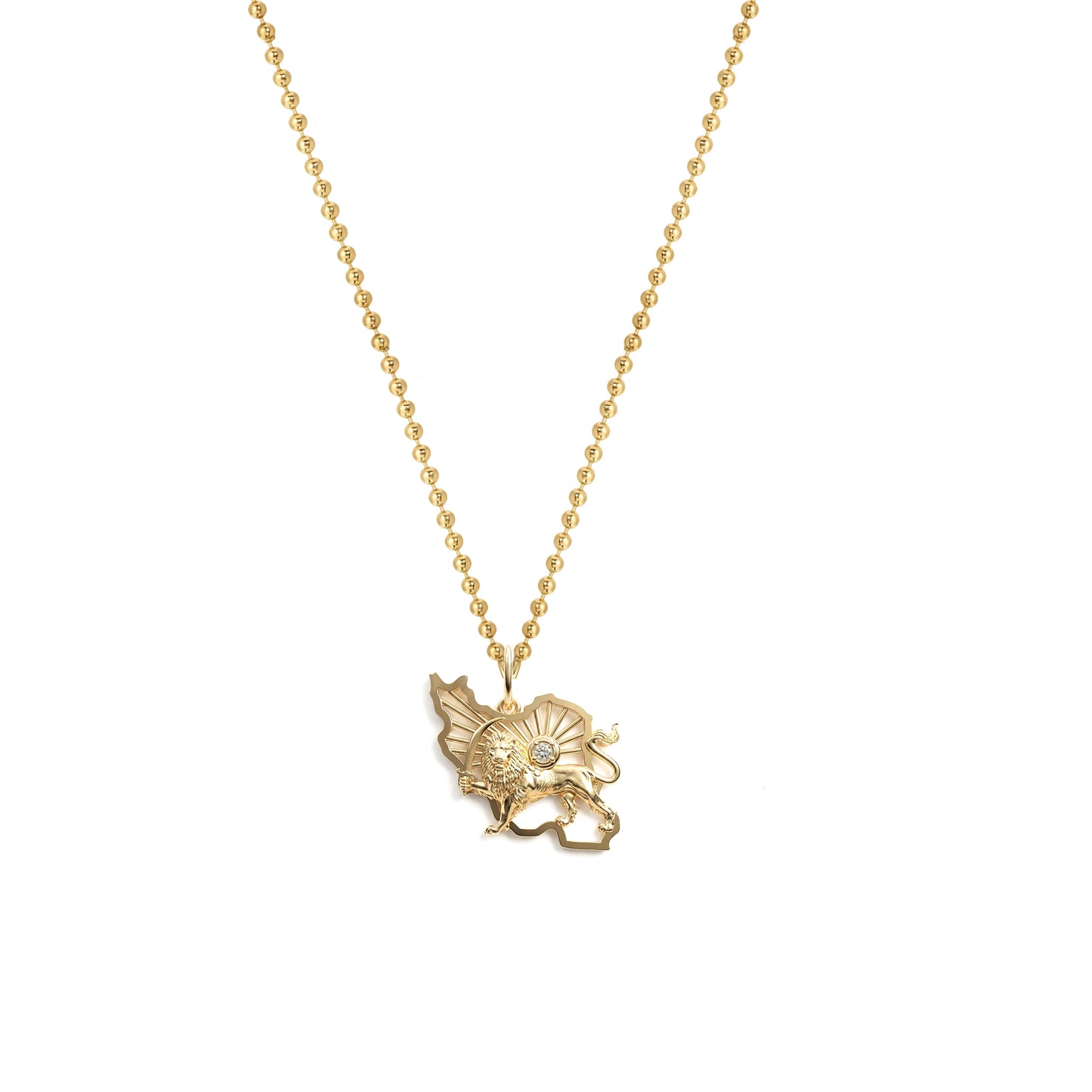 Iran Shiro Khorshid - Lion and Sun Necklace. Noush Exclusive