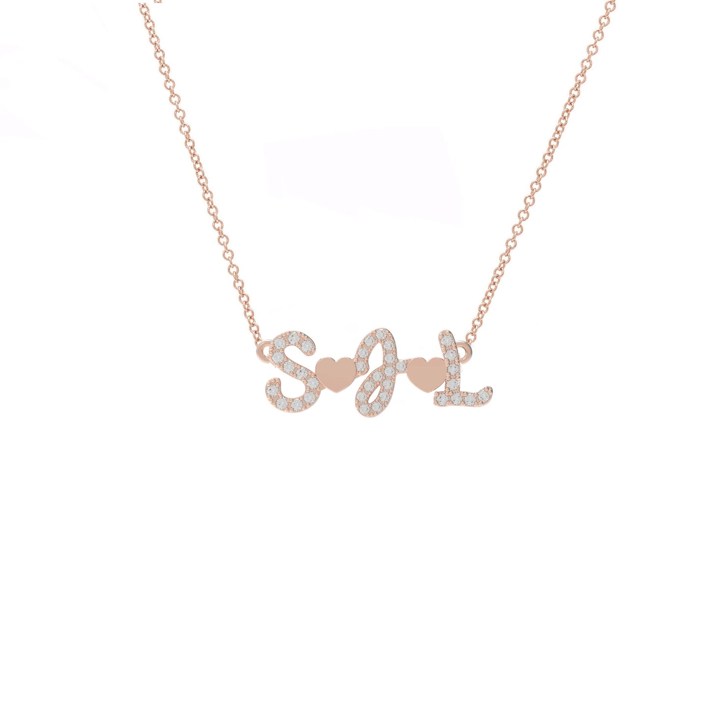 Tiny Treasure Love Initial necklace